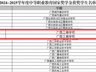 喜报！我校两名学子荣获2024-2025学年度中等职业教育国家奖学金